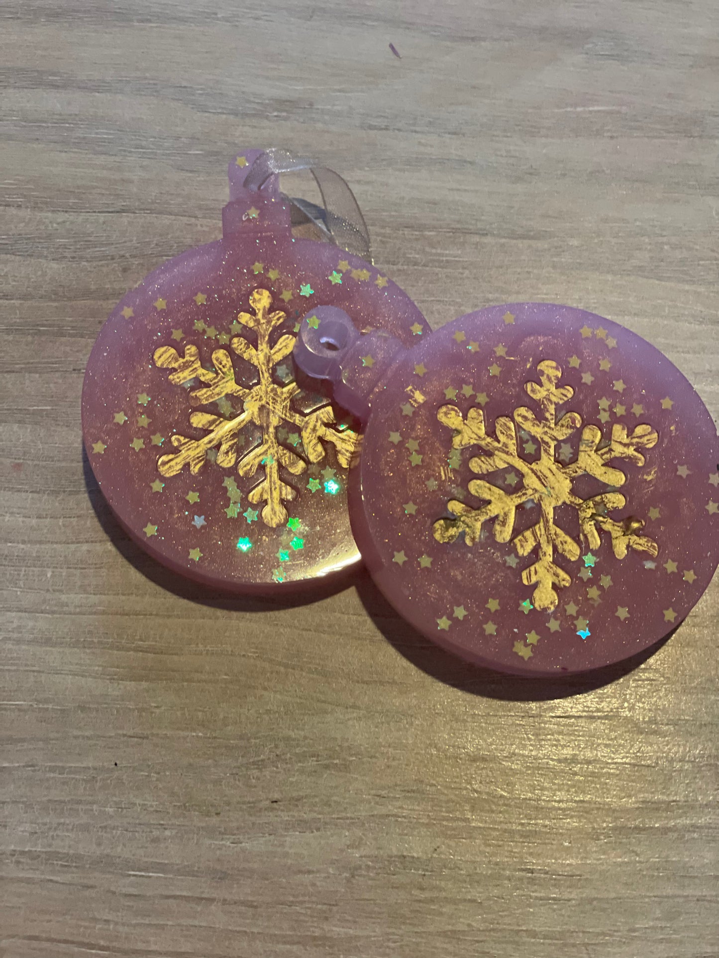
                  
                    Christmas Bauble - with snowflake (pair)
                  
                