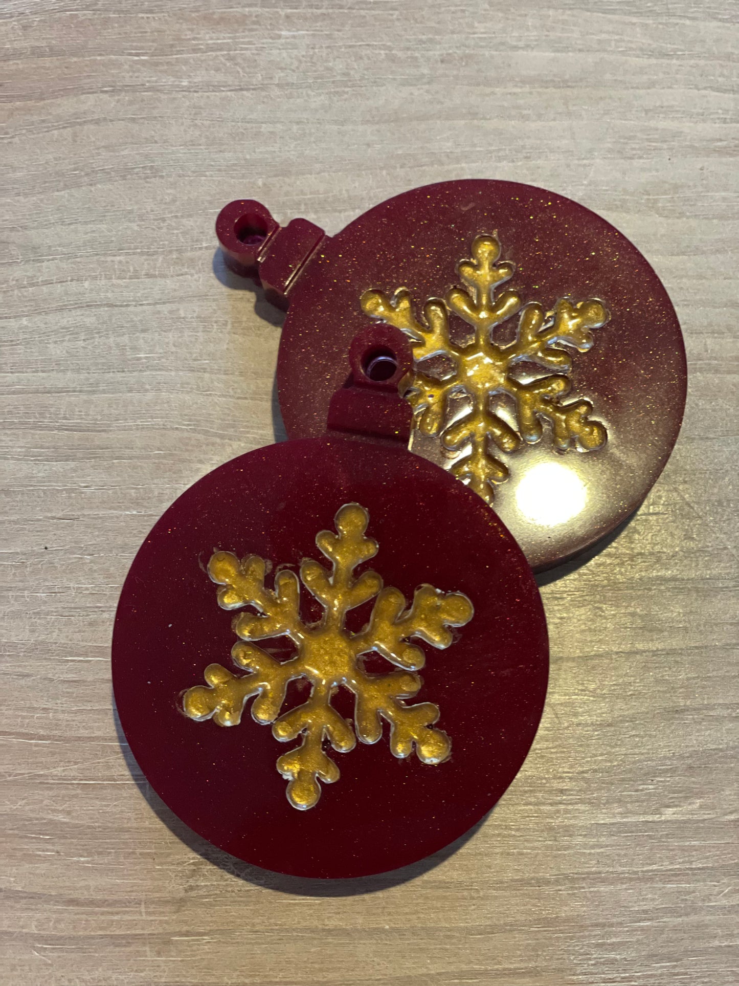 
                  
                    Christmas Bauble - with snowflake (pair)
                  
                
